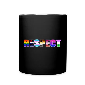 Respect - LGBTIQ Gay Pride Queer Coming Out - Tasse einfarbig - Schwarz - Vorne