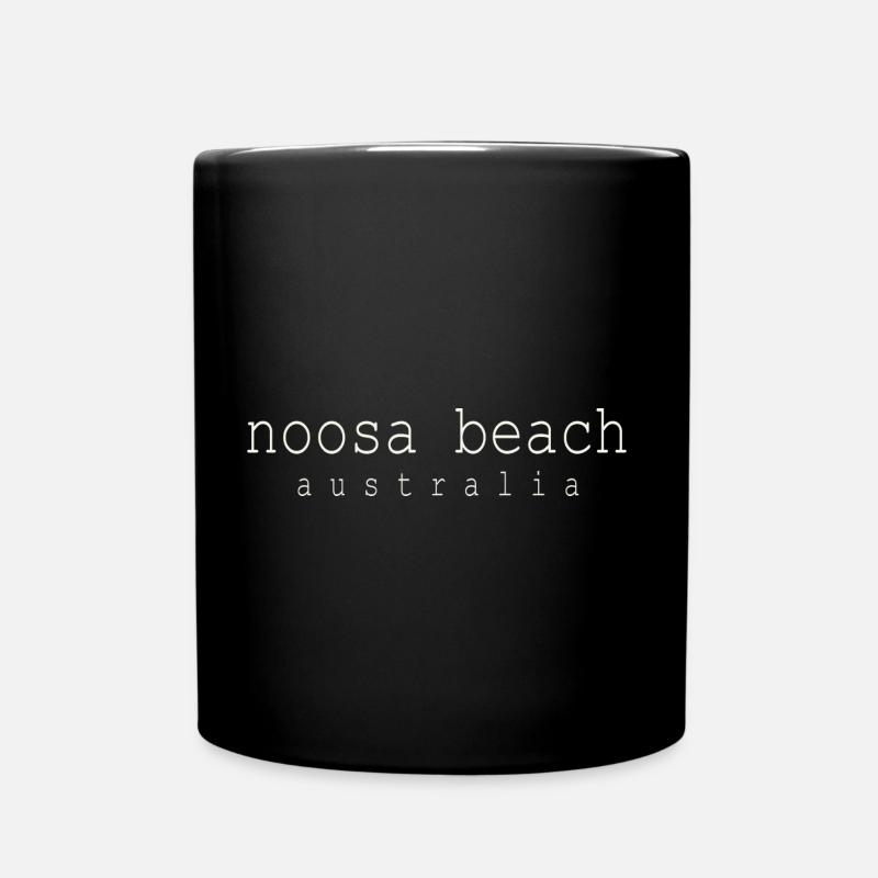 Noosa Beach Australia - Full Colour Mug - black
