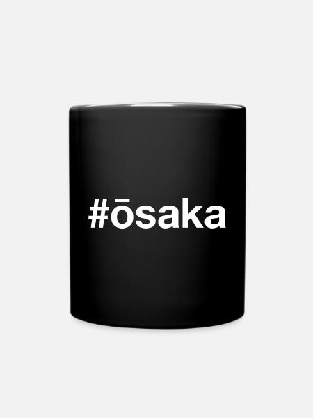 OSAKA Hashtag - Full Colour Mug - black