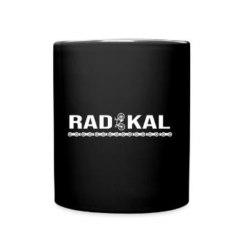 Fahrrad Rennrad Fahrradkette sattelfest bike-punk - Tasse einfarbig - Schwarz - Vorne
