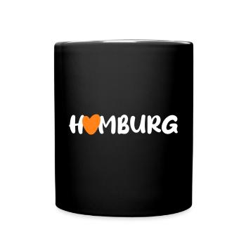 Hamburg Herz Vektor Fan Hafen Tourist Hansestadt - Tasse einfarbig - Schwarz - Vorne