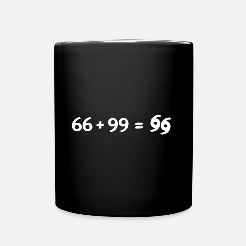 66 + 99 blanc - Mug uni - noir