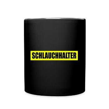 Schlauchhalter - Feuerwehr - Ehrenamt - Freiwillig - Tasse einfarbig - Schwarz - Vorne