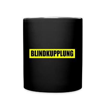 Blindkupplung - Feuerwehr - Ehrenamt - Freiwillig - Tasse einfarbig - Schwarz - Vorne