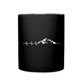 Designbild erforderlich, um fortzufahren - Tasse einfarbig - Schwarz - Vorne