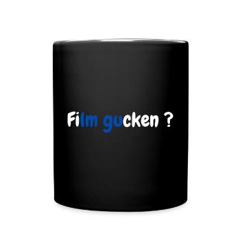 Film gucken? Bunte Kino-Typo Kollektion - Tasse einfarbig - Schwarz - Vorne