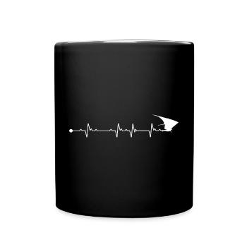 Heartbeat hang glider - Full Colour Mug - black - Front
