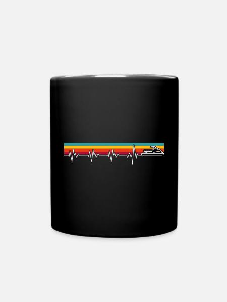 Pulse of the Sea Jet Ski - Full Colour Mug - black