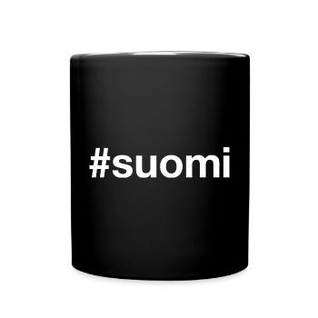 SUOMI Finland Hashtag - Full Colour Mug - black - Front