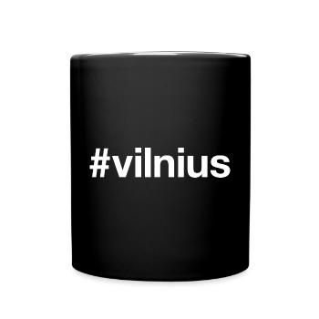 VILNIUS Litauen Lithuania Hashtag - Tasse einfarbig - Schwarz - Vorne