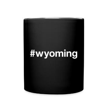 WYOMING State Hashtag - Tasse einfarbig - Schwarz - Vorne