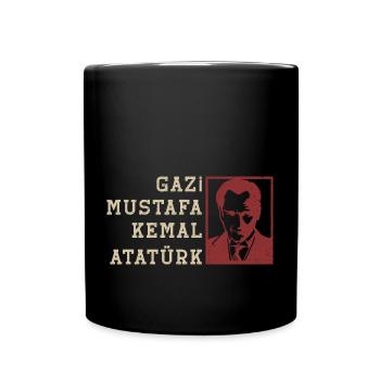 Ataturk Turkey GAZI Mustafa Kemal Silhouette - Full Colour Mug - black - Front