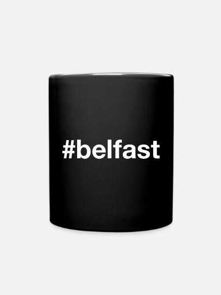 BELFAST Hashtag - Mug uni - noir