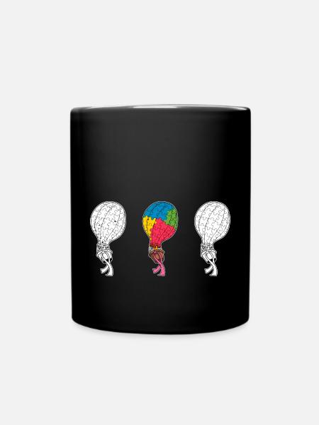 Luftballon Autist Autism thing Puzzleteil Be Kind - Tasse einfarbig - Schwarz