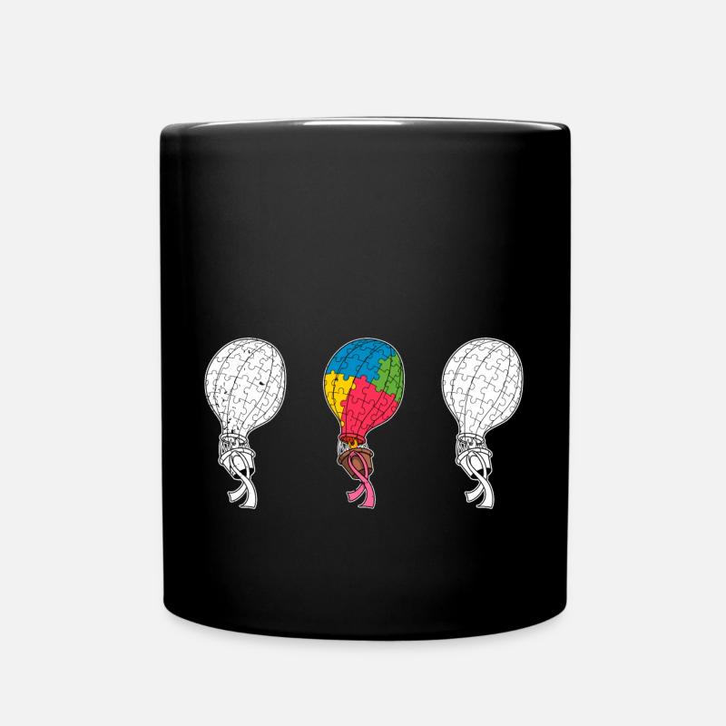 Luftballon Autist Autism thing Puzzleteil Be Kind - Tasse einfarbig - Schwarz
