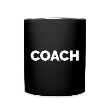 coach team Sport Training Symbol gym Logo icon - Tasse einfarbig - Schwarz - Vorne