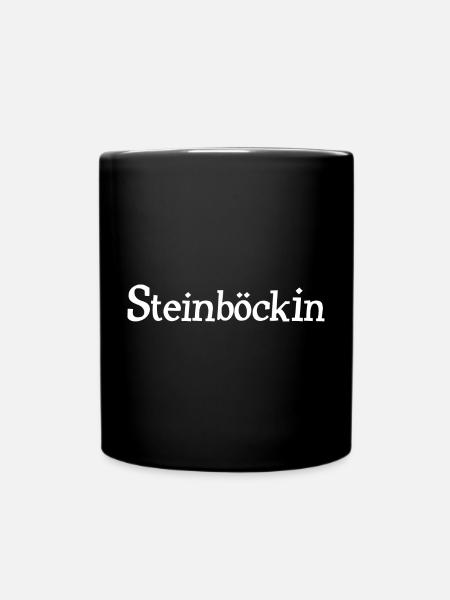 Steinböckin Weiblicher Steinbock - Tasse einfarbig - Schwarz