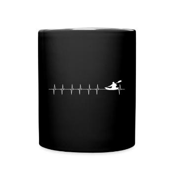 Kajak-Puls auf dem Fluss Grafik - Tasse einfarbig - Schwarz - Vorne