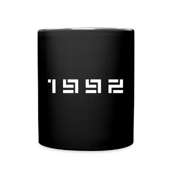 Année de naissance Anniversaire Né(e) en 1992 - Mug uni - noir - Devant