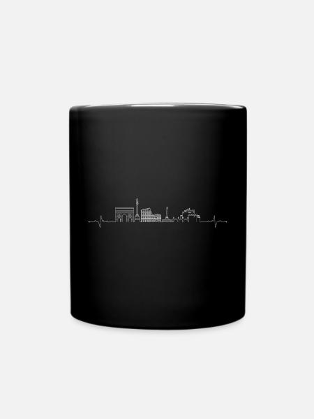 Heartbeat skyline rome - Mug uni - noir