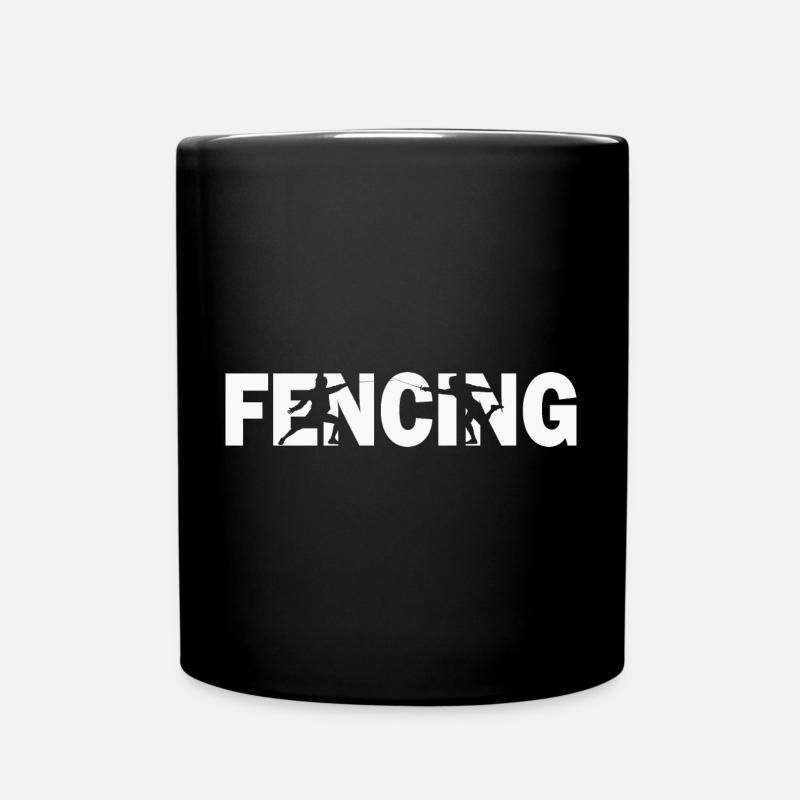 Fechten Fechter - Tasse einfarbig - Schwarz