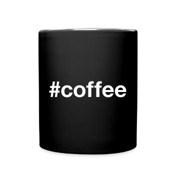 COFFEE Hashtag Kaffee - Full Colour Mug - black - Front