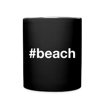 Hashtag de la plage - Mug uni - noir - Devant