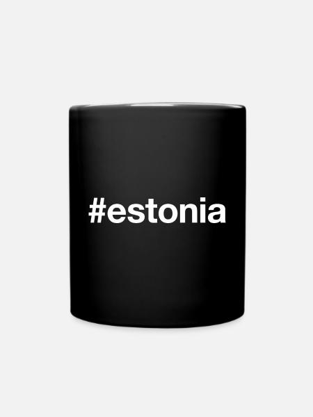 ESTONIA Hashtag Estland - Tasse einfarbig - Schwarz