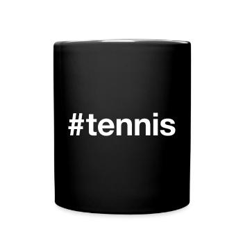 TENNIS Hashtag - Tasse einfarbig - Schwarz - Vorne