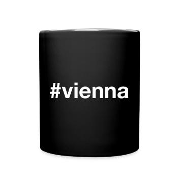 VIENNA Hashtag Wien - Tasse einfarbig - Schwarz - Vorne