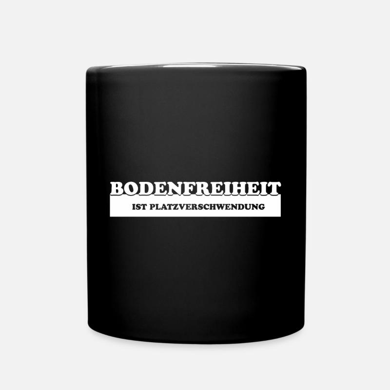 Bodenfreiheit - Tasse einfarbig - Schwarz