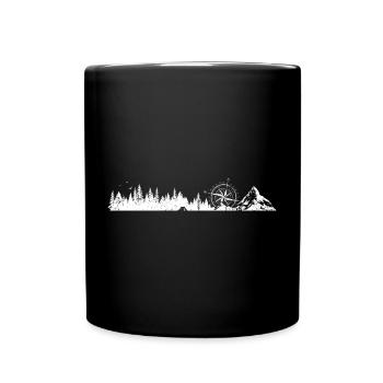 Trail Compass Woods - Full Colour Mug - black - Front