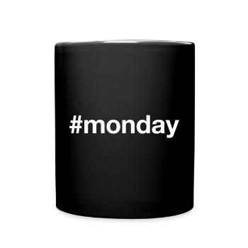 MONDAY Hashtag - Full Colour Mug - black - Front