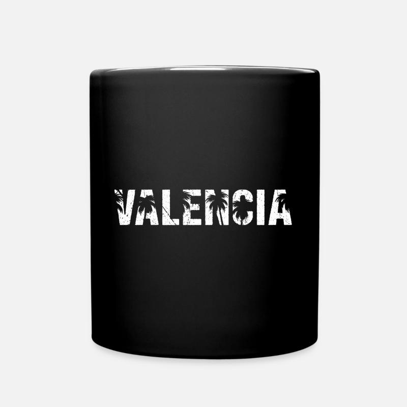 Valencia Palmen - Tasse einfarbig - Schwarz