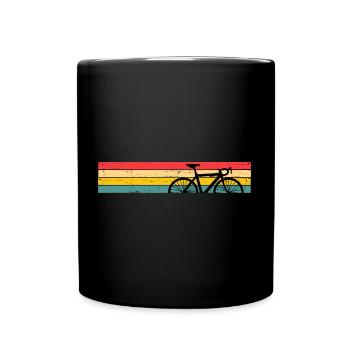 Bicycle Retro Vintage Cyclist - Full Colour Mug - black - Front