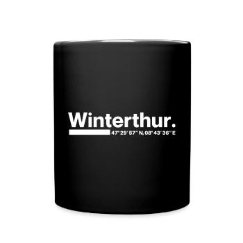 Winterthur Koordinaten Zürich Schweiz - Tasse einfarbig - Schwarz - Vorne