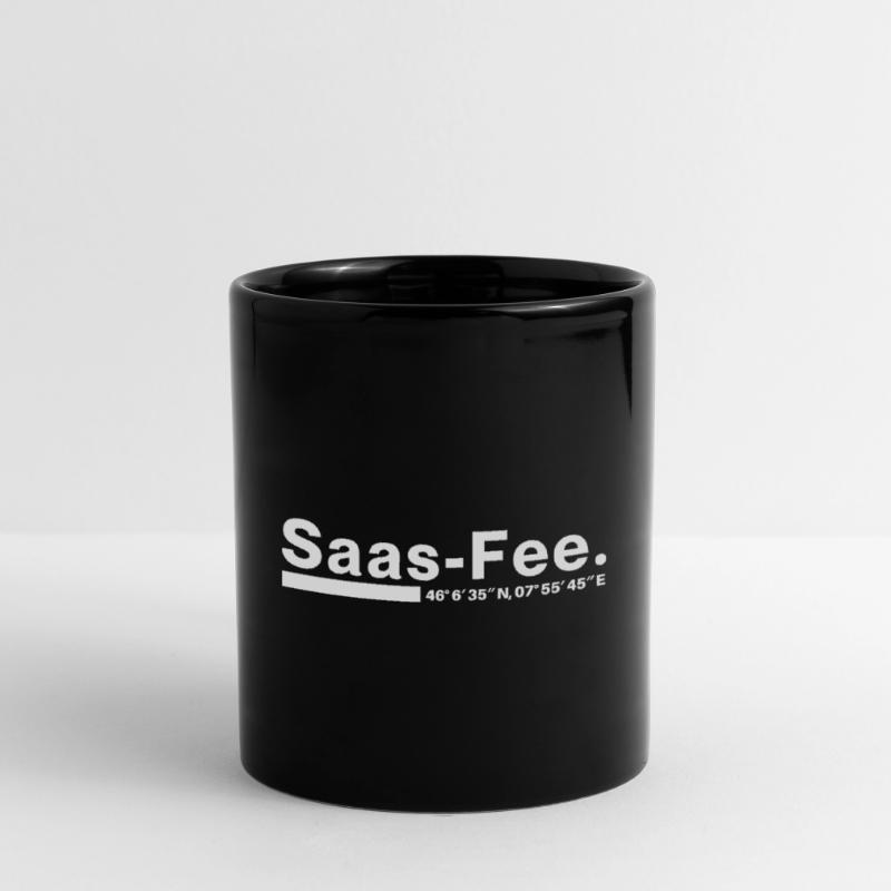 Saas-Fee coordinates Valais Switzerland Full Colour Mug