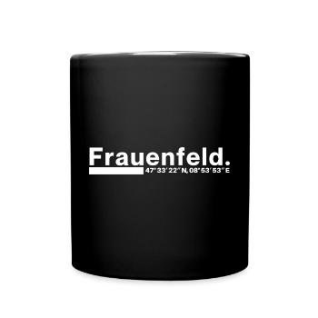 Frauenfeld Koordinaten Thurgau Thurgauer - Tasse einfarbig - Schwarz - Vorne
