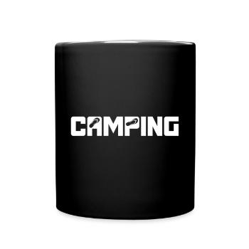 Camping Tongs Camper Vacances Aventure en plein air - Mug uni - noir - Devant