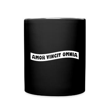 Amor vincit omnia Love overcomes everything - Full Colour Mug - black - Front