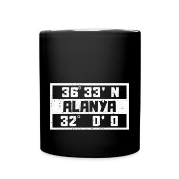 Alanya Coordinates Turkey Holiday Idea - Full Colour Mug - black - Front