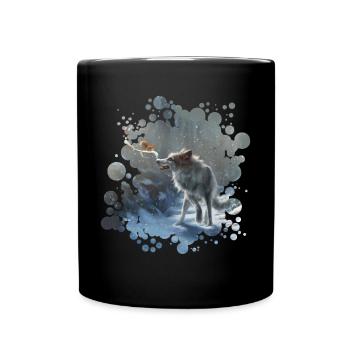 winter wolf - Full Colour Mug - black - Front