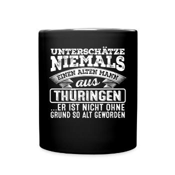 Der alte Mann aus THÜRINGEN - Tasse einfarbig - Schwarz - Vorne