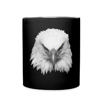 tête Grand Aigle - Mug uni - noir - Devant