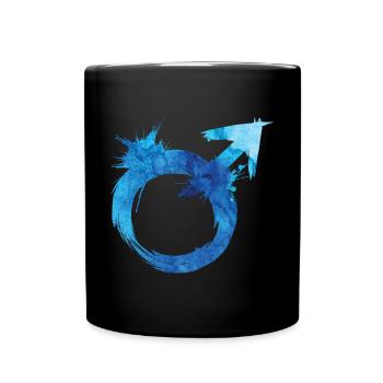 Icon men macho paint splash gift baby painting - Full Colour Mug - black - Front