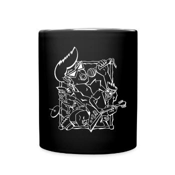 Riff Glyphic Guitar Scene - Full Colour Mug - black - Front