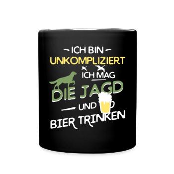 Hunting and drinking beer - Full Colour Mug - black - Front
