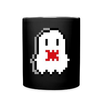 Ghost Pixel Art - Full Colour Mug - black - Front