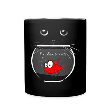 poisson rouge - Mug uni - noir - Devant