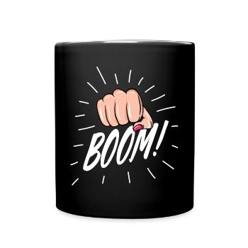 Strip Pop with female fist - Full Colour Mug - black - Front